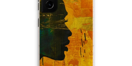 Golden Afrocentric Silhouette Eco Phone Case by Prodigi