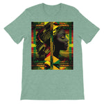 Abstract Red and Green Black Queen Fusion Unisex Short Sleeve T-Shirt