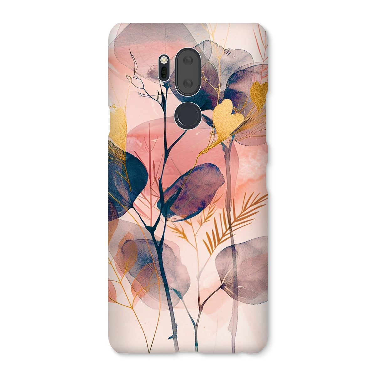 Peachy Blue Golden Flora Escape  Snap Phone Case - D'Sare