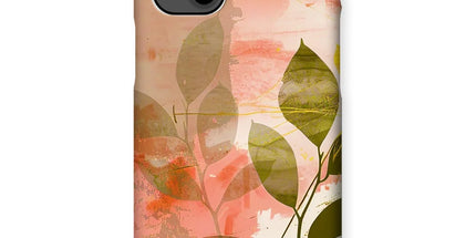 Peach Golden Leafy Escape Snap Phone Case by Prodigi