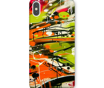 Neon Splatter Symphony: Urban Graffiti Art Snap Phone Case - D'Sare