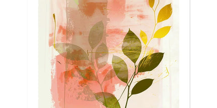 Peach Golden Leafy Escape 06 Eclectic Art Sticker by Prodigi