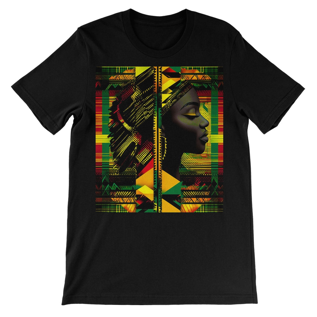 Abstract Red and Green Black Queen Fusion Unisex Short Sleeve T-Shirt