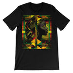 Abstract Red and Green Black Queen Fusion Unisex Short Sleeve T-Shirt