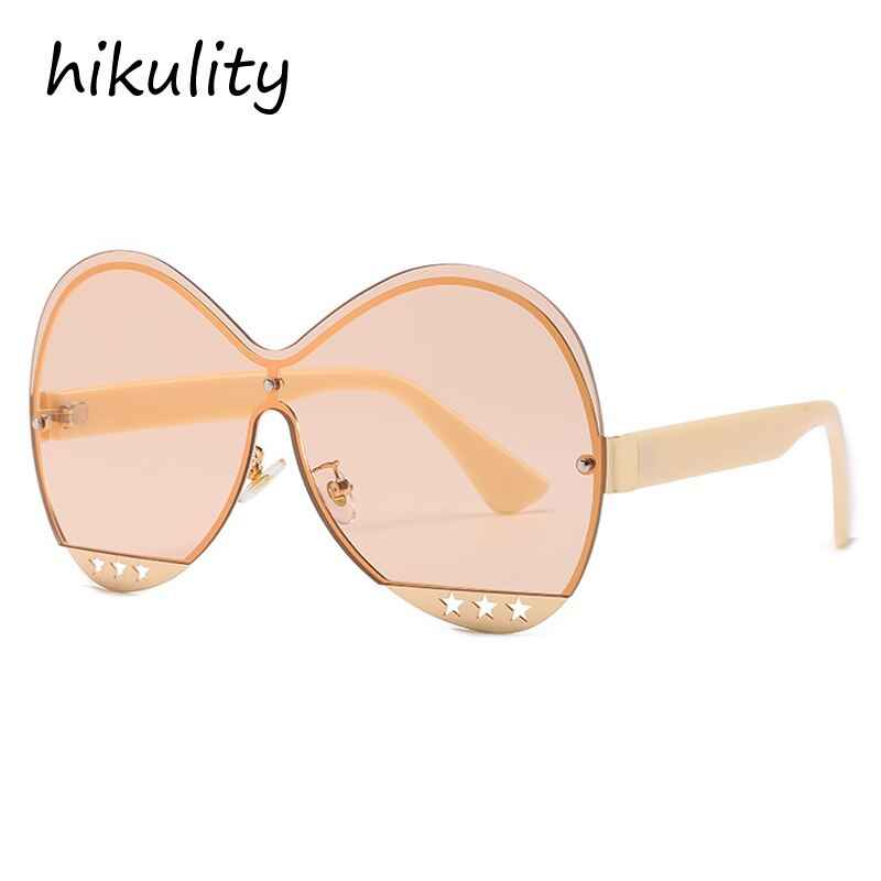 Gradual Color Runway Sunglasses Female Fashion Hollowed Out Five-Star Metal Trend Sunglasses by eprolo