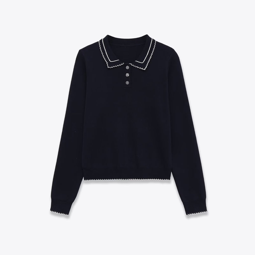 Color blocking stitching long sleeved knitted fabric by eprolo