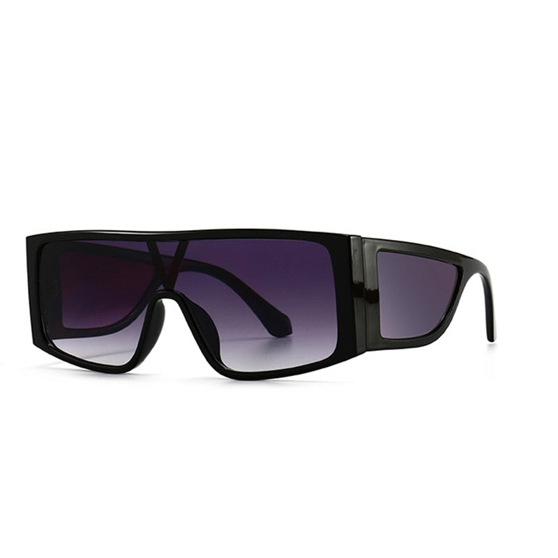 Oversized Square One Piece Sunglasses - Gradient Shades UV400 for Women & Men