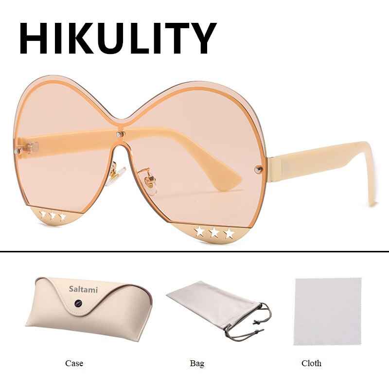 Gradual Color Runway Sunglasses Female Fashion Hollowed Out Five-Star Metal Trend Sunglasses by eprolo