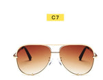 Fashion Gradient Metal Frame Pilot Sunglasses Men Women Classic Retro Driving Sun Glasses Brand Designer UV400