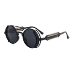 Steampunk Sunglasses UV400 High Quality  Colored Lenses Glasses Men Women Retro Round Metal Frame Sunglasses Eyewear