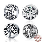 Eternal Family Tree Sterling Silver Bead Charm For Pandora Bracelets