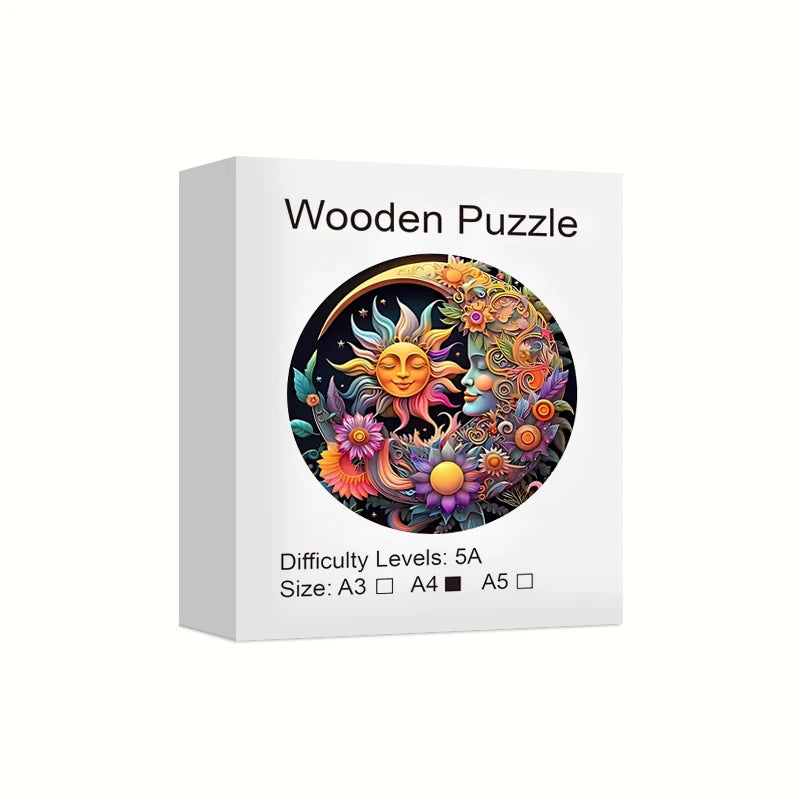 Art Wooden Jigsaw Puzzles for Adults, Unique Animal Shaped Pieces Stress Relieve Toys, DIY Leisure Game for Family, Home Decor
