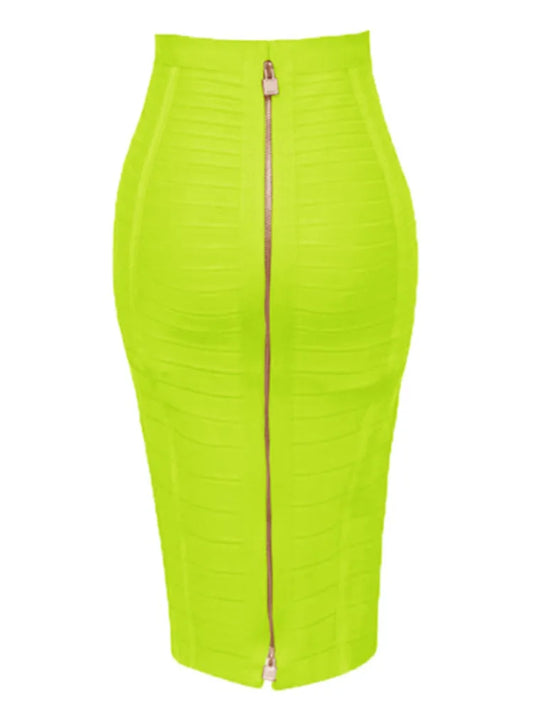 Chic Elegance: A Line Pencil Design  Bandage Skirt in 13 Vibrant Shades - Plus Size