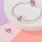 Pink Diamante Sweet 26 Letter Charm Personalized Beads