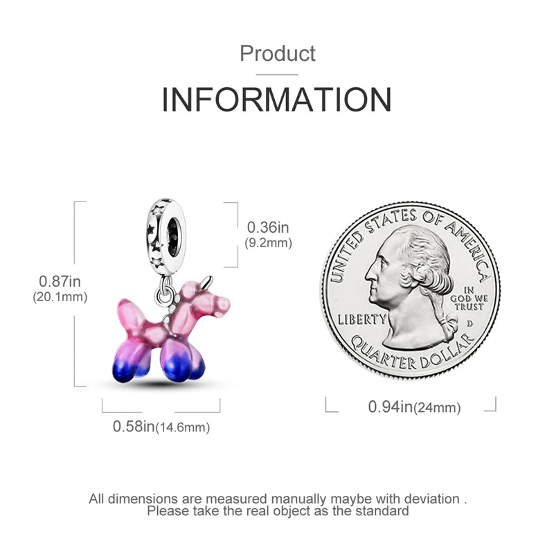 925 Silver Color Fantasy Flying Chameleon Dragon Butterfly Purple Charms Pendants Fit Pandora 925 Original Bracelets DIY Jewelry