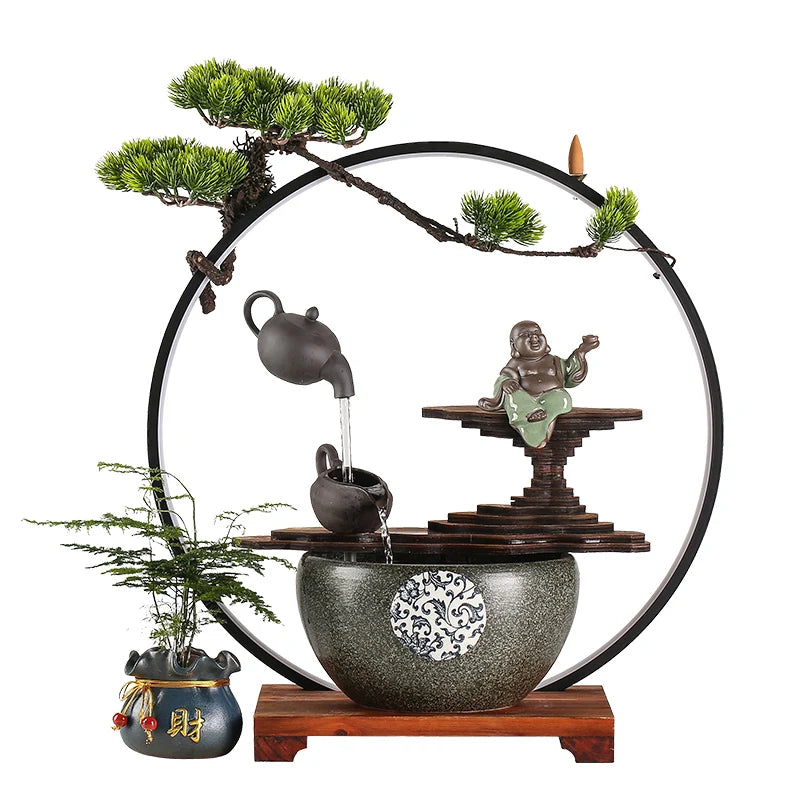 SerenityFlow Zen Buddha Incense Waterfall - Luxury Home Decor
