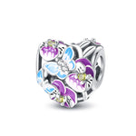 Spring 925 Silver Color Sakura Butterfly Flowers Charms Beads Fit Pandora 925 Original Bracelets Fine DIY Jewelry Birthday Gifts