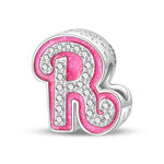 Pink Diamante Sweet 26 Letter Charm Personalized Beads