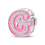 Pink Diamante Sweet 26 Letter Charm Personalized Beads