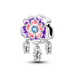 Spring 925 Silver Color Sakura Butterfly Flowers Charms Beads Fit Pandora 925 Original Bracelets Fine DIY Jewelry Birthday Gifts