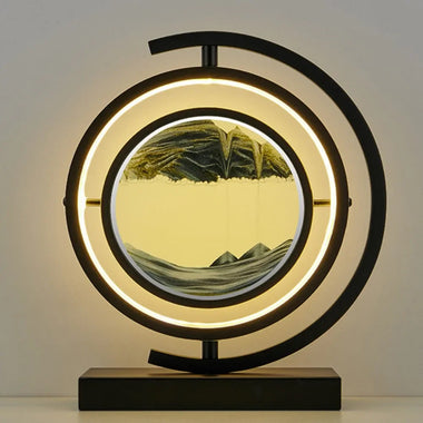 Large Moving Sand 360 Degree Painting Night Lamp