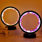 Crystal Glow: Amethyst Cluster USB Night Light for Soothing Bedroom Ambiance Lamp Home Decor