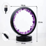 Crystal Glow: Amethyst Cluster USB Night Light for Soothing Bedroom Ambiance Lamp Home Decor