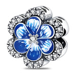 Spring 925 Silver Color Sakura Butterfly Flowers Charms Beads Fit Pandora 925 Original Bracelets Fine DIY Jewelry Birthday Gifts