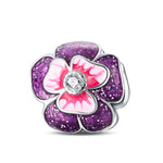 Spring 925 Silver Color Sakura Butterfly Flowers Charms Beads Fit Pandora 925 Original Bracelets Fine DIY Jewelry Birthday Gifts