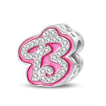 Pink Diamante Sweet 26 Letter Charm Personalized Beads