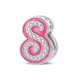 Pink Diamante Sweet 26 Letter Charm Personalized Beads