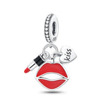 925 Silver Color Fashion High Heels Lipstick Camera Charms Bead Fit Pandora 925 Original Bracelets DIY Mother's Day Jewelry Gift