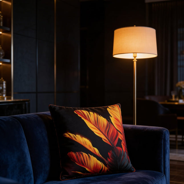 Inferno Feather Noir Cushions