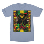 African Print Red Green Yellow Twin Energy  Softstyle T-Shirt - D'Sare