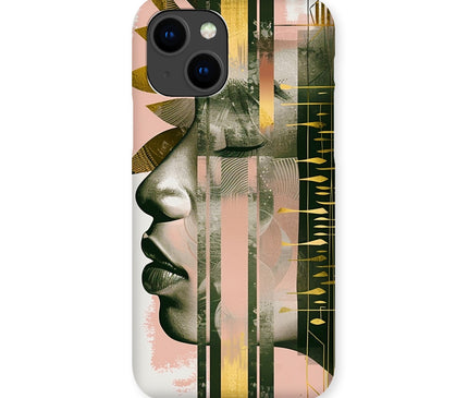 Peach and Gold Abstract Snap Phone Case