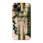 Echoes of Life: Afrocentric Meditation Peach and Gold Abstract Art Eclectic  Snap Phone Case