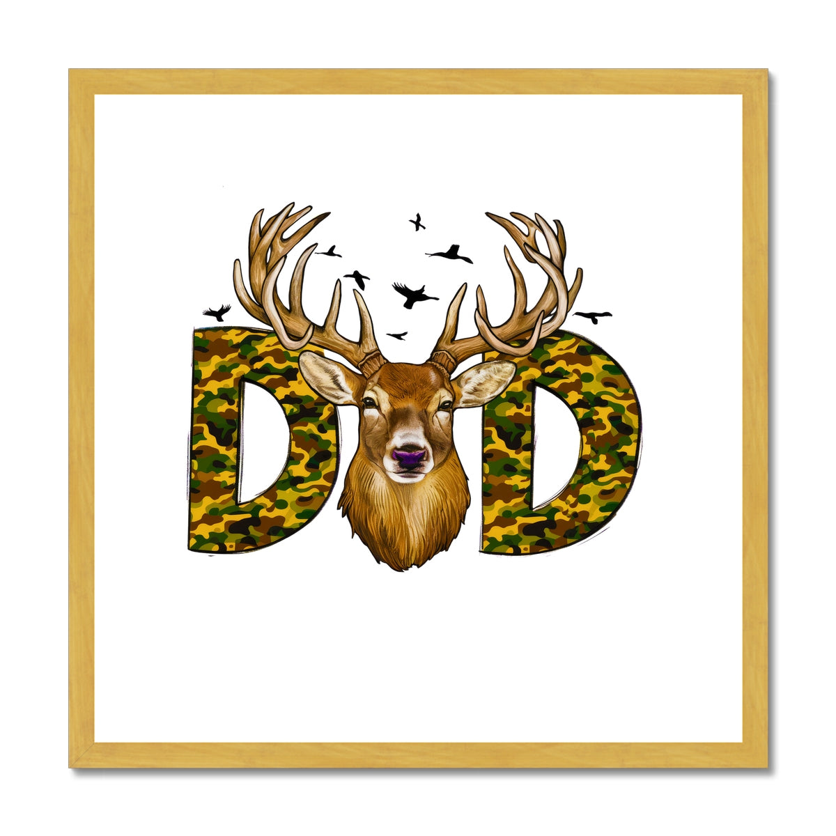 DAD Deer Antique Framed & Mounted Print - D'Sare