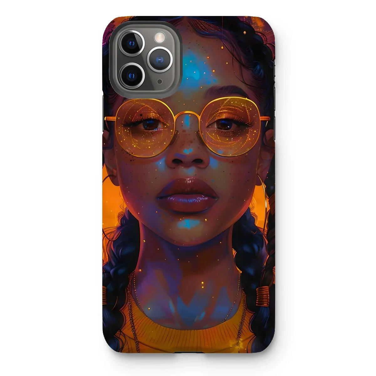 Solar Flare Radiant Soul  Beautiful Black Girl  Tough Phone Case - D'Sare