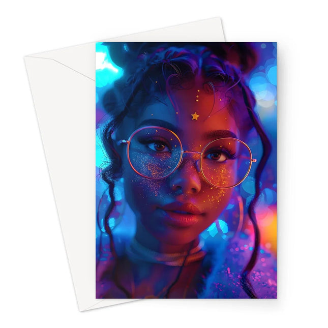 Black Girl Magic Stardust Cosmic Vibe| Black Woman Magic  Greeting Card - D'Sare