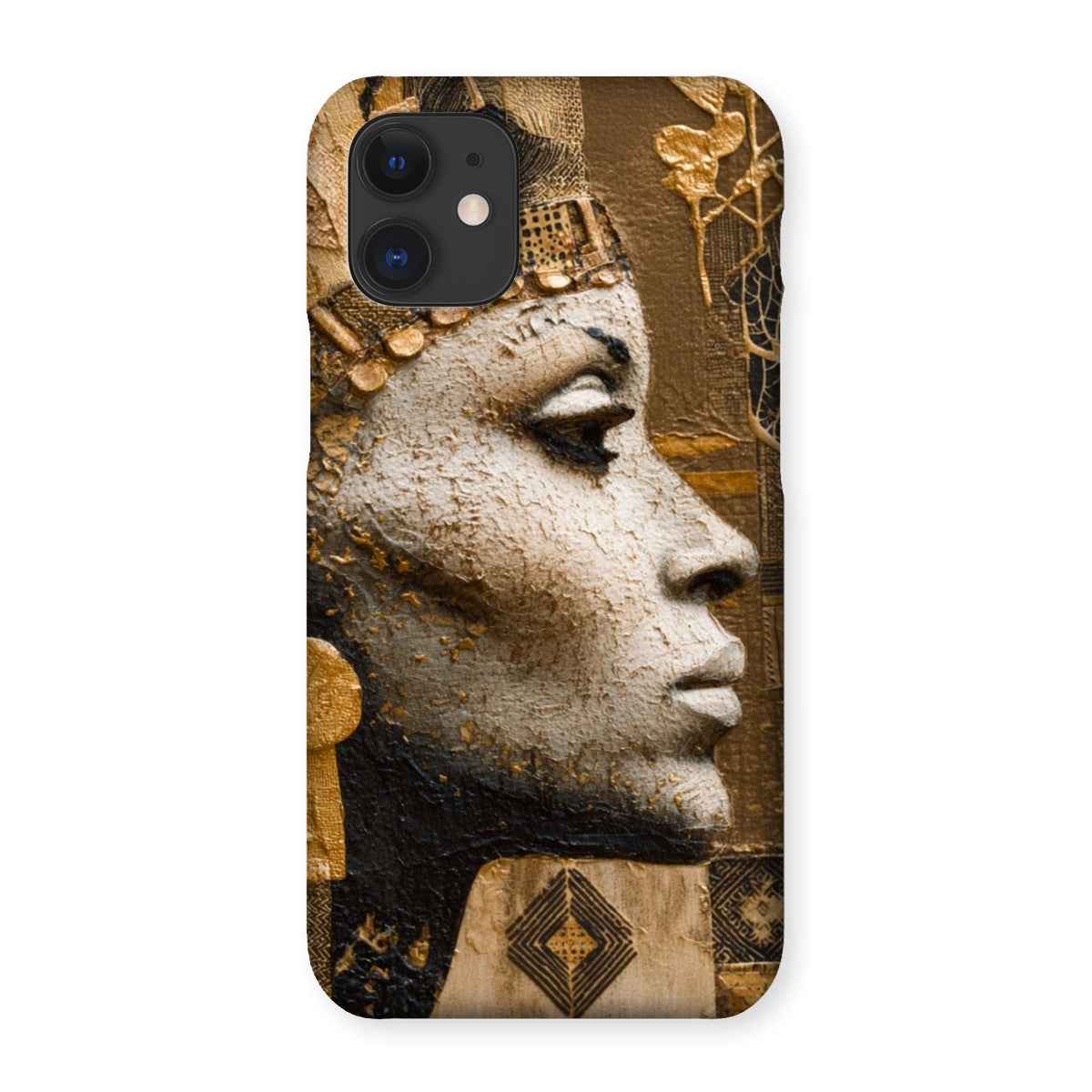 Afrocentric Golden Empress Snap On Phone Case Slim Fit Shatterproof