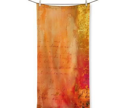 Warm Amber Seranade Towel Eclectic Art - D'Sare