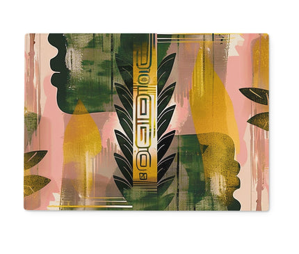 Echos of Duality Golden Pink Reflection Glass Chopping Board