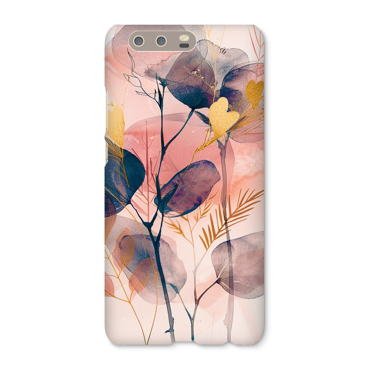 Peachy Blue Golden Flora Escape  Snap Phone Case - D'Sare