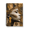 Afrocentric Golden Empress Notebook For Travel Journals And School Notes