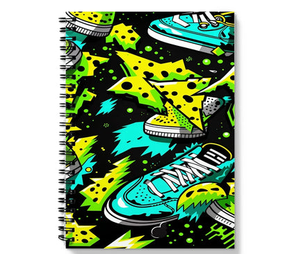 Electric Kicks Art: Urban Pop Art Explosion, Graffiti  Notebook - D'Sare