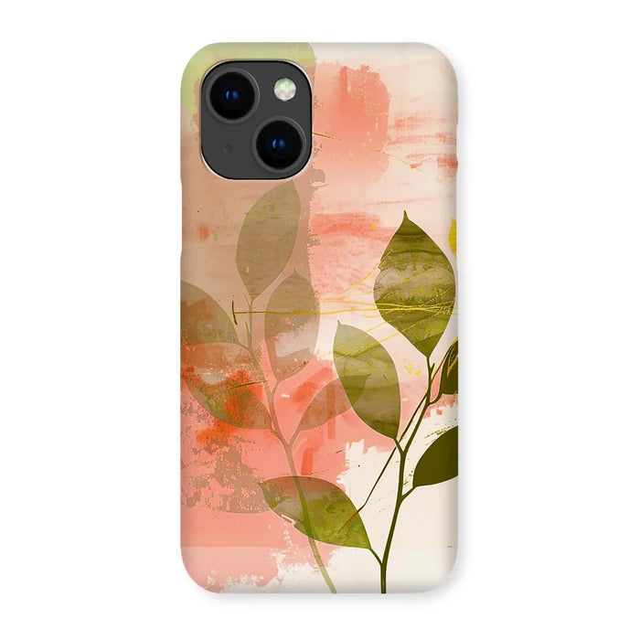 Peach Golden Leafy Escape  Snap Phone Case