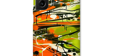 Neon Splatter Symphony: Urban Graffiti Art Snap Phone Case by Prodigi