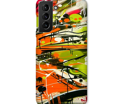 Neon Splatter Symphony: Urban Graffiti Art Snap Phone Case - D'Sare