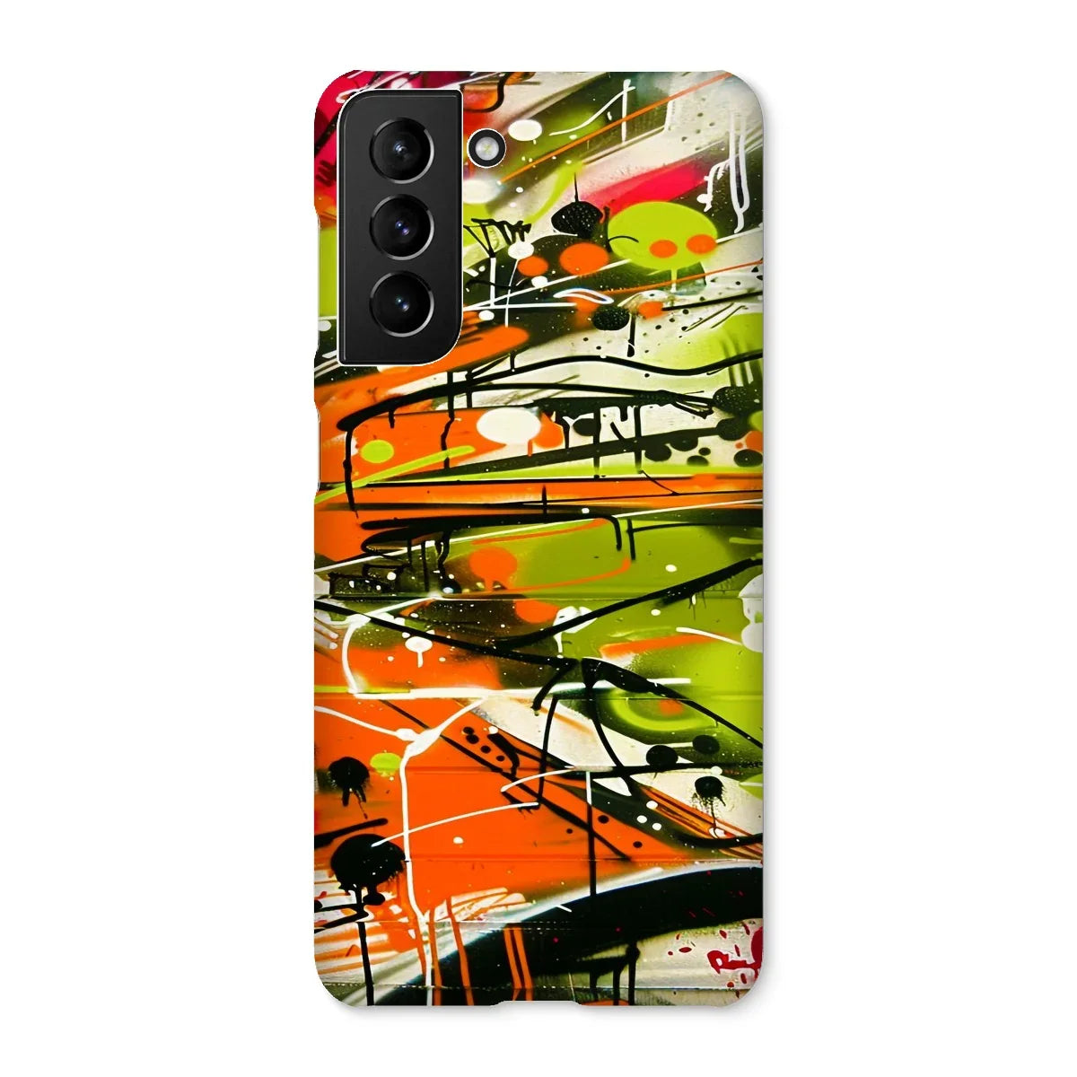 Neon Splatter Symphony: Urban Graffiti Art Snap Phone Case - D'Sare