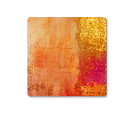Warm Amber Seranade Coaster Eclectic Art - D'Sare